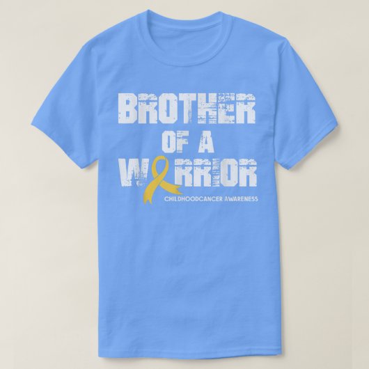 幼少期がん認識度の兄弟の戦士 Tシャツ (デザイン正面)