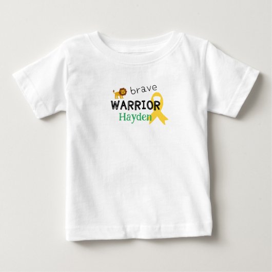 幼少期がん.brave warrior.カスタムベビーTシャツ ベビーTシャツ (正面)