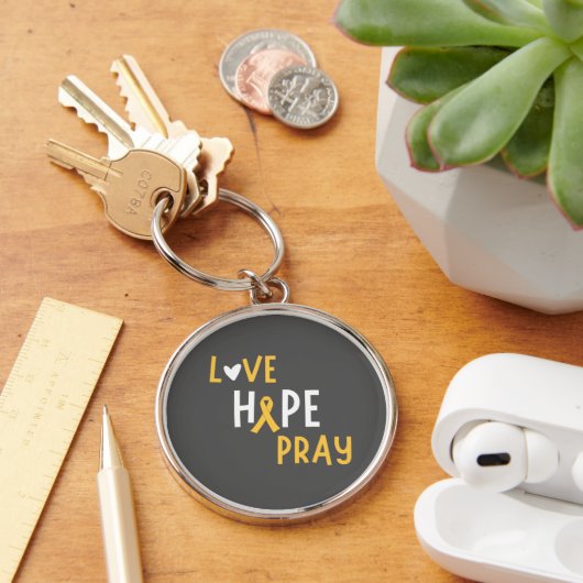幼少期がん.love.hope.祈..キーホルダー キーホルダー (デスク)