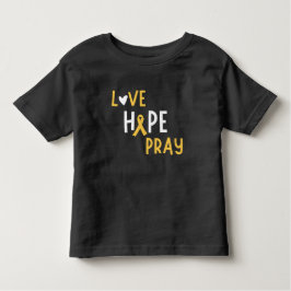幼少期がん.love.hope.祈..トドラーTシャツ トドラーTシャツ