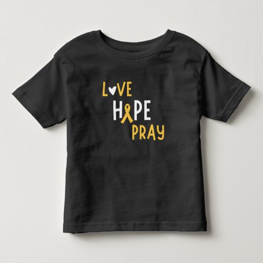 幼少期がん.love.hope.祈..トドラーTシャツ トドラーTシャツ (正面)
