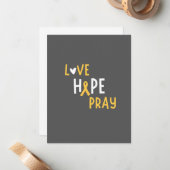 幼少期がん.love.hope.祈..ノートカード ノートカード (正面/裏面インサイチュ)