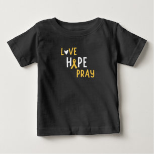幼少期がん.love.hope.祈..ベビーTシャツ ベビーTシャツ