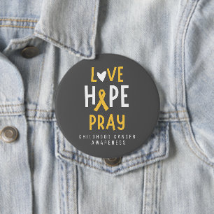 幼少期がん.love.hope.祈..ボタン 缶バッジ