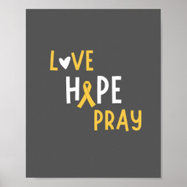 幼少期がん.love.hope.祈..ポスターとプリント ポスター