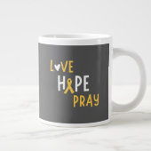 幼少期がん.love.hope.祈..マグカップ ジャンボコーヒーマグカップ (右)