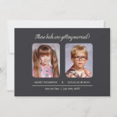 幼少期の写真の保存日付招待状 セーブザデート (正面)