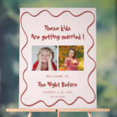 幼少期の写真の前の結婚夜 アクリルサイン (ニュートラル)