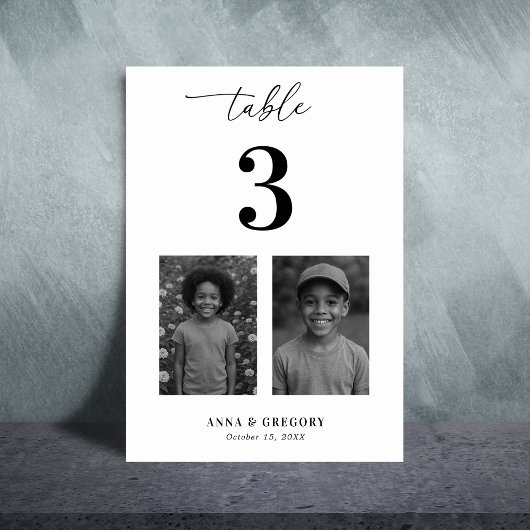 幼少期の写真 ウェディング テーブルナンバー3 テーブルナンバー