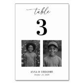 幼少期の写真 ウェディング テーブルナンバー3 テーブルナンバー (正面)