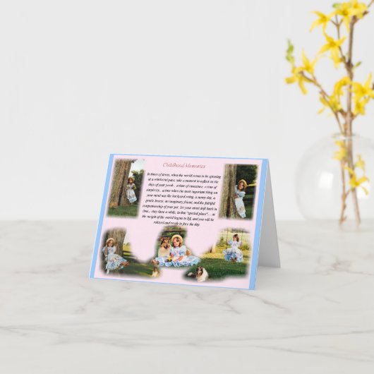 幼少期の思い出感動的 カード (黄色い花)