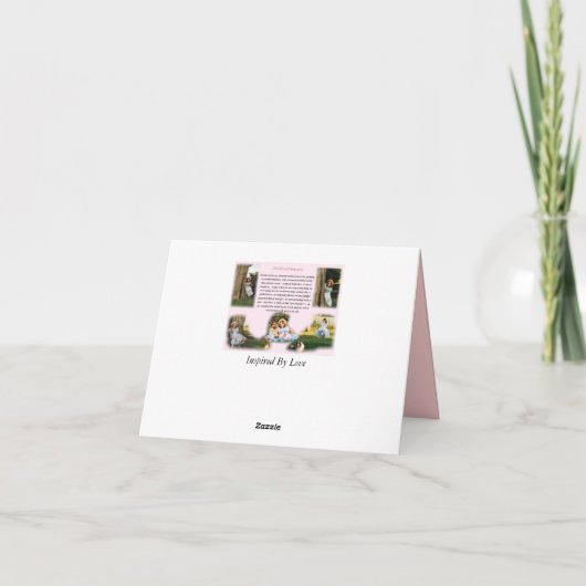 幼少期の思い出感動的 カード (裏面)