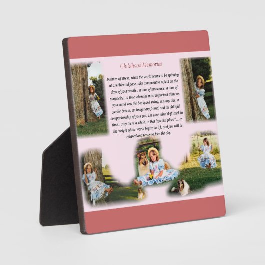 幼少期の思い出感動的 フォトプラーク (正面)