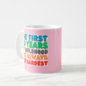 幼少期の最初の80年のヴィンテージ コーヒーマグカップ (正面左)