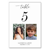 幼少期写真写真テーブル結婚番号5 テーブルナンバー (裏面)