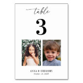 幼少期写真写真表結婚第3番 テーブルナンバー (裏面)