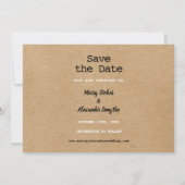 幼少期素朴の写真は日付を保存 セーブザデート (裏面)