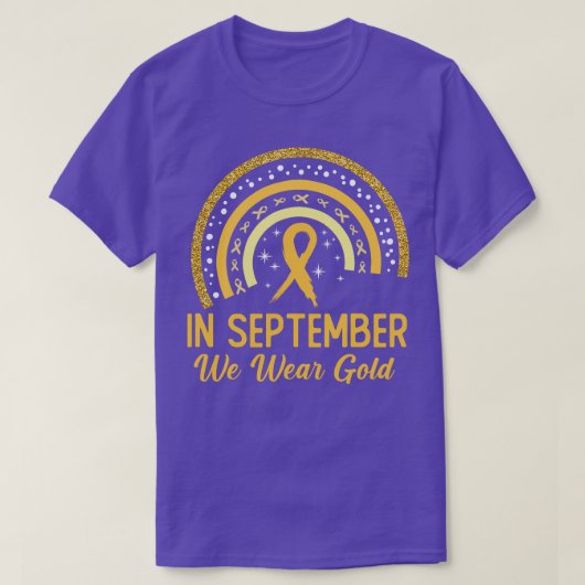 幼少期認識度9月We衣服金ゴールド雨 Tシャツ (デザイン正面)