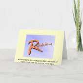 幼年期の友人の俳句の芸術の挨拶状 カード (裏面)