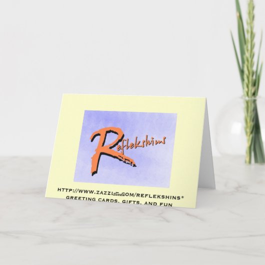 幼年期の友人の俳句の芸術の挨拶状 カード (裏面)