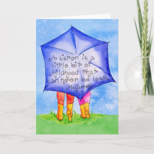 幼年期の少しビット-挨拶状 カード (正面)