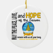 幼年期の蟹座のクリスマス3匹の雪の地球のオーナメント セラミックオーナメント (裏面)