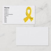 幼年期の蟹座のスタイリッシュなリボンの名刺 名刺 (正面/裏面)