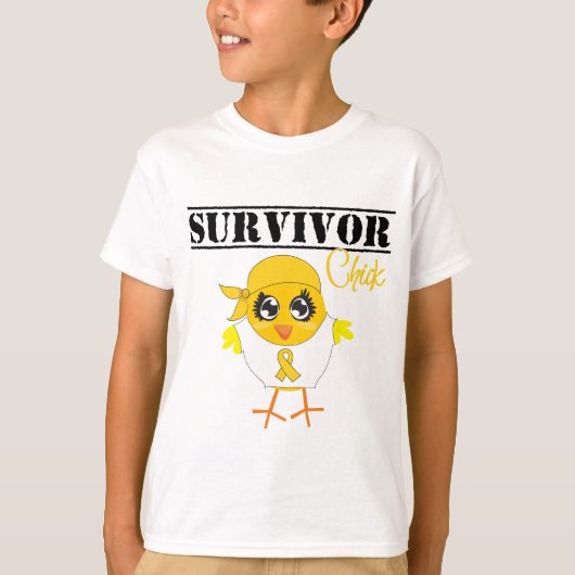 幼年期の蟹座の生存者のひよこ Tシャツ (正面)