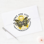 幼年期の蟹座の種族の蝶 ラウンドシール (封筒)