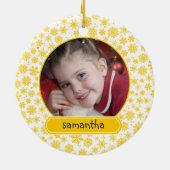 幼年期の蟹座の金ゴールドのリボンのオーナメント セラミックオーナメント (裏面)