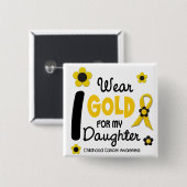 幼年期の蟹座私は私の娘12のための金ゴールドを身に着けています 缶バッジ (正面&裏面)