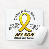 幼年期の蟹座私は私の息子のための金ゴールドのリボンを身に着けています マウスパッド (マウス)