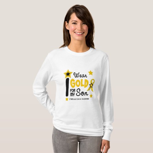 幼年期の蟹座私は私の息子12のための金ゴールドを身に着けています Tシャツ (正面フル)