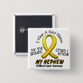 幼年期の蟹座私は私の甥のための金ゴールドのリボンを身に着けています 缶バッジ (正面&裏面)