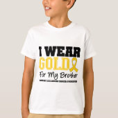 幼年期の蟹座私は金ゴールドのリボンの兄弟を身に着けています Tシャツ (正面)