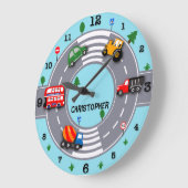 幼疑問に思。道路交通、車とシンボルや象徴 ラージ壁時計 (傾斜)