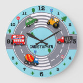 幼疑問に思。道路交通、車とシンボルや象徴 ラージ壁時計 (正面)
