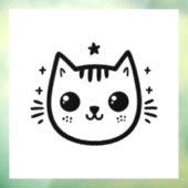 幼稚な絵 | 白黒 | ミニマル ウィンドウサイン (シート3)