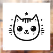 幼稚な絵 | 白黒 | ミニマル ウィンドウサイン (シート2)