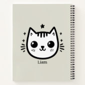 幼稚な絵 | 白黒 | ミニマル ノートブック (裏面)