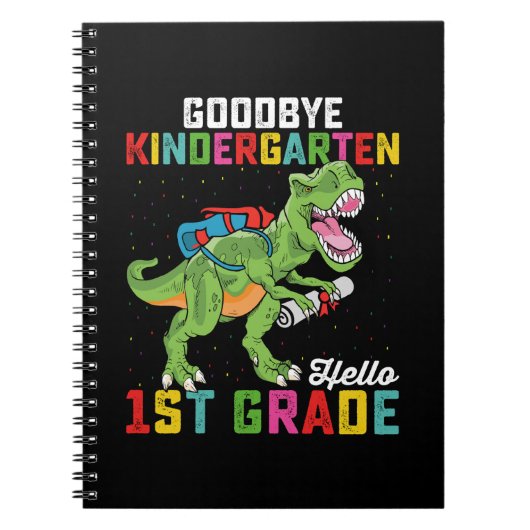 幼稚園おつかれさま 小学校1年生 T Rex ノートブック (正面)
