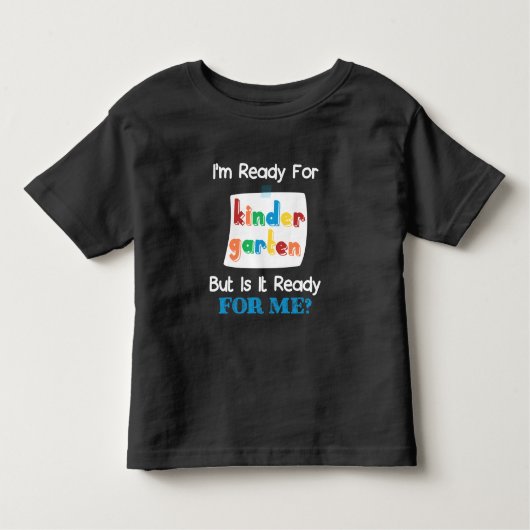 幼稚園おもしろいの1日目の子ども トドラーTシャツ (正面)