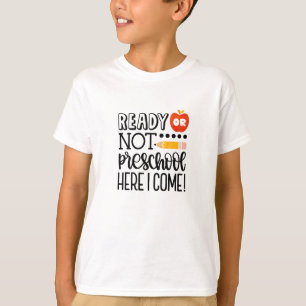 幼稚園おもしろい前の新学期の贈り物 Tシャツ