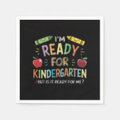 幼稚園おもしろい学校に戻る子供たち スタンダードカクテルナプキン (正面)