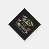 幼稚園おもしろい学校に戻る子供たち スタンダードカクテルナプキン (角)