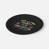 幼稚園おもしろい学校に戻る子供たち ペーパープレート (アングル)