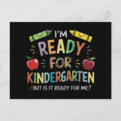 幼稚園おもしろい学校に戻る子供たち ポストカード (正面)