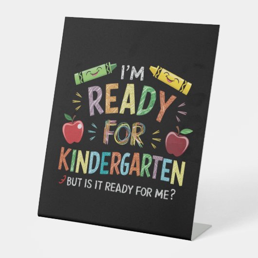 幼稚園おもしろい学校に戻る子供たち 台座サイン (正面)