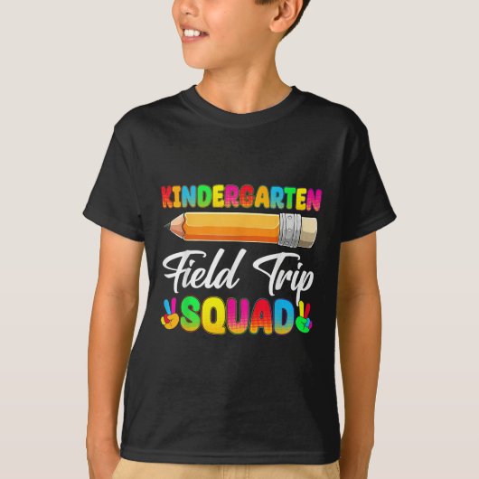 幼稚園おもしろい遠足スクワッドフィールドデイスタッド Tシャツ (正面)