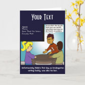 幼稚園お礼状折り返しグリーティングカード カード (黄色い花)